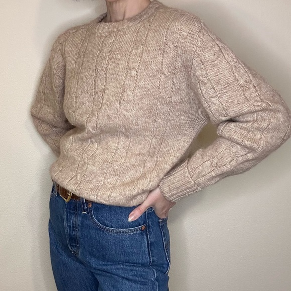 Vintage Hill & Archer | Fisherman Wool Sweater | Cable-knit Sweater | Size Lg - Picture 4 of 5